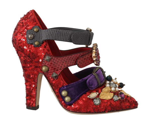 Red Bellucci Alta Moda Pumps embellis