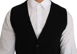 Chaleco formal de algodón negro elegante