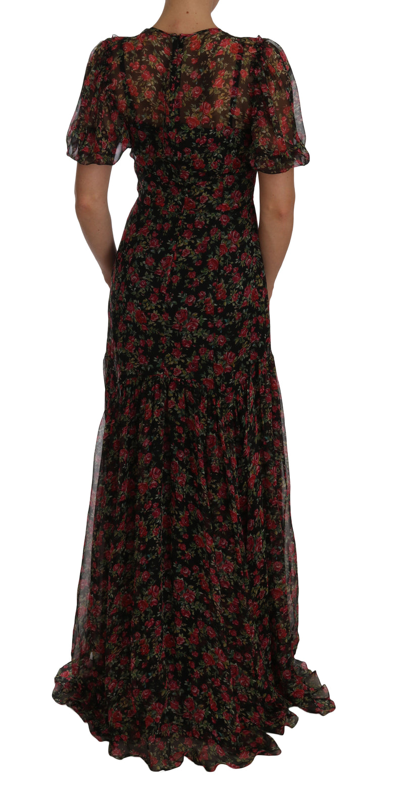 Robe en soie en ligne florale élégante