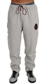 Elegantes graues Baumwoll -Sweatsuit -Ensemble