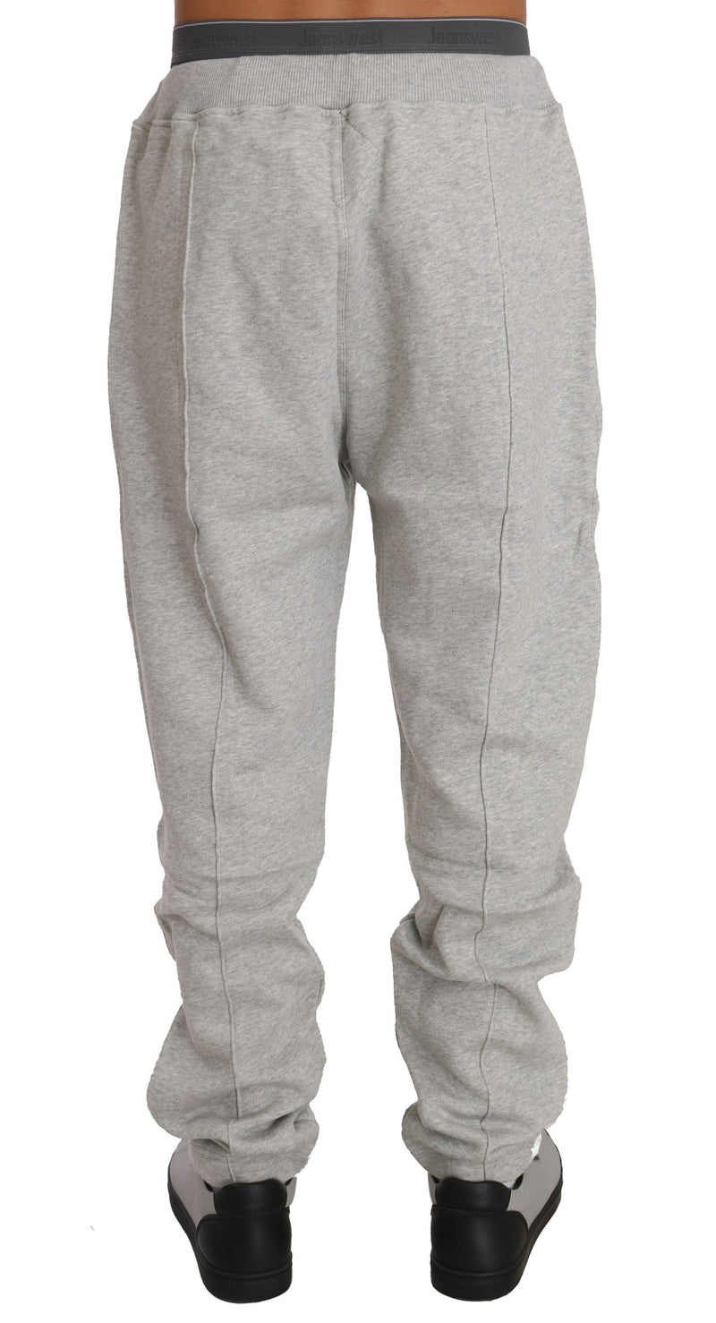 Elegantes graues Baumwoll -Sweatsuit -Ensemble