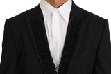 Elegante chaqueta de blazer de martini negro fit delgado