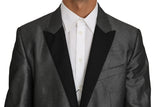 Elegant Gray Patterned Martini Suit