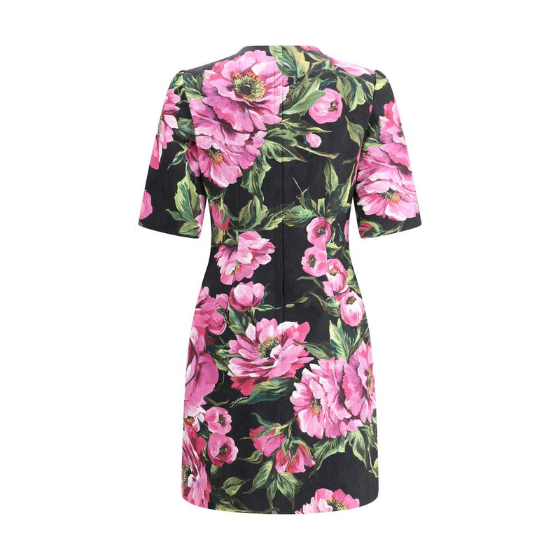 Peony print mini Dress