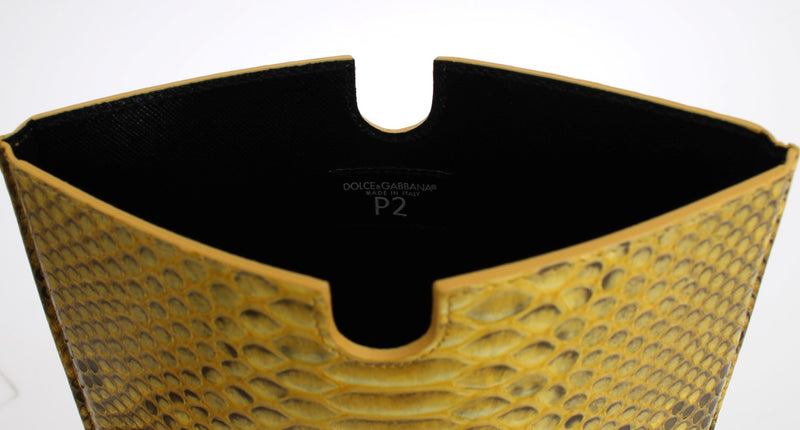 Sleek Python Snakeskin Tablet Case in Yellow