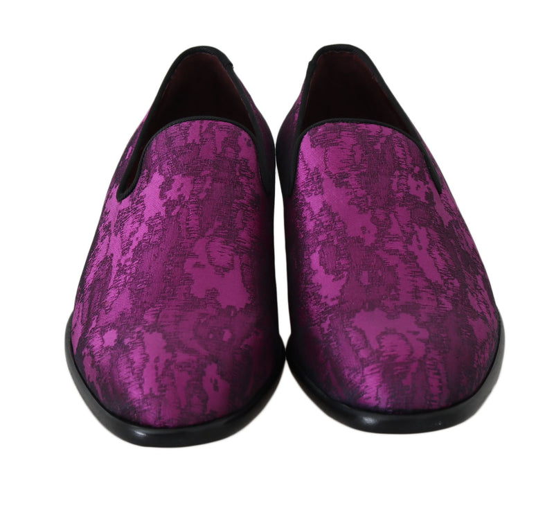 Mocassins de mélange de laine de soie élégante en violet