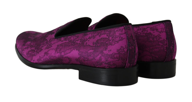 Mocassins de mélange de laine de soie élégante en violet