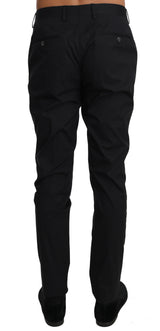 Pantalon élégant noir de laine formelle en laine