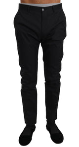 Pantalon élégant noir de laine formelle en laine