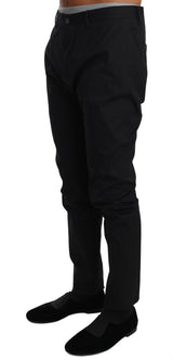 Pantalon élégant noir de laine formelle en laine