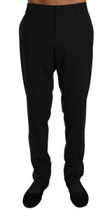 Elegantes pantalones de mezcla de lana formal