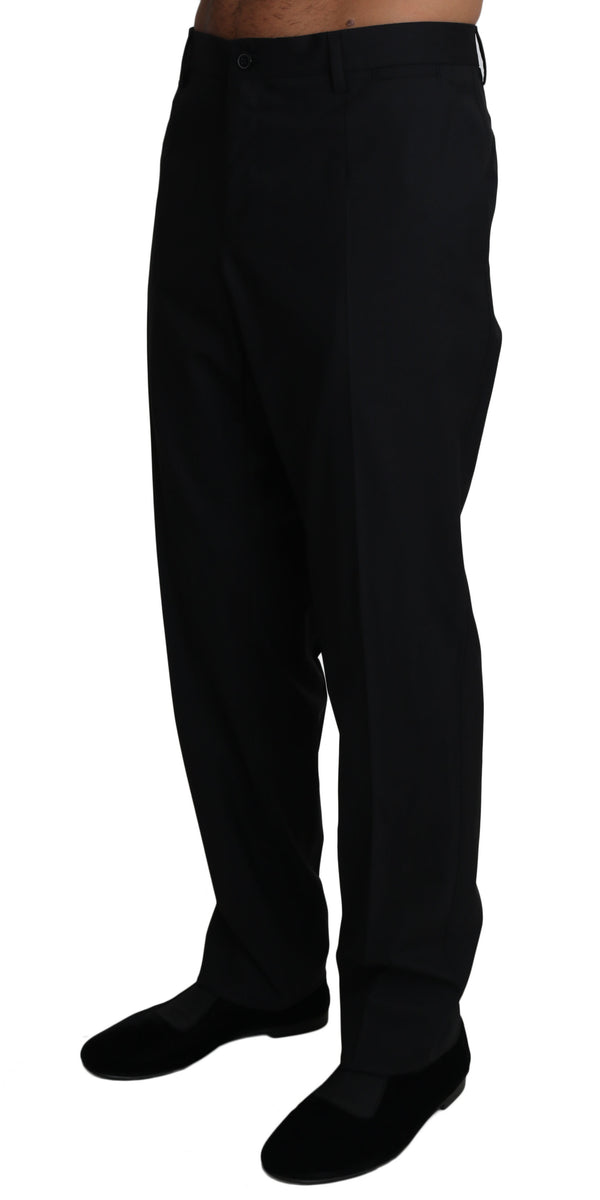 Elegante schwarze formale Wollmischhose