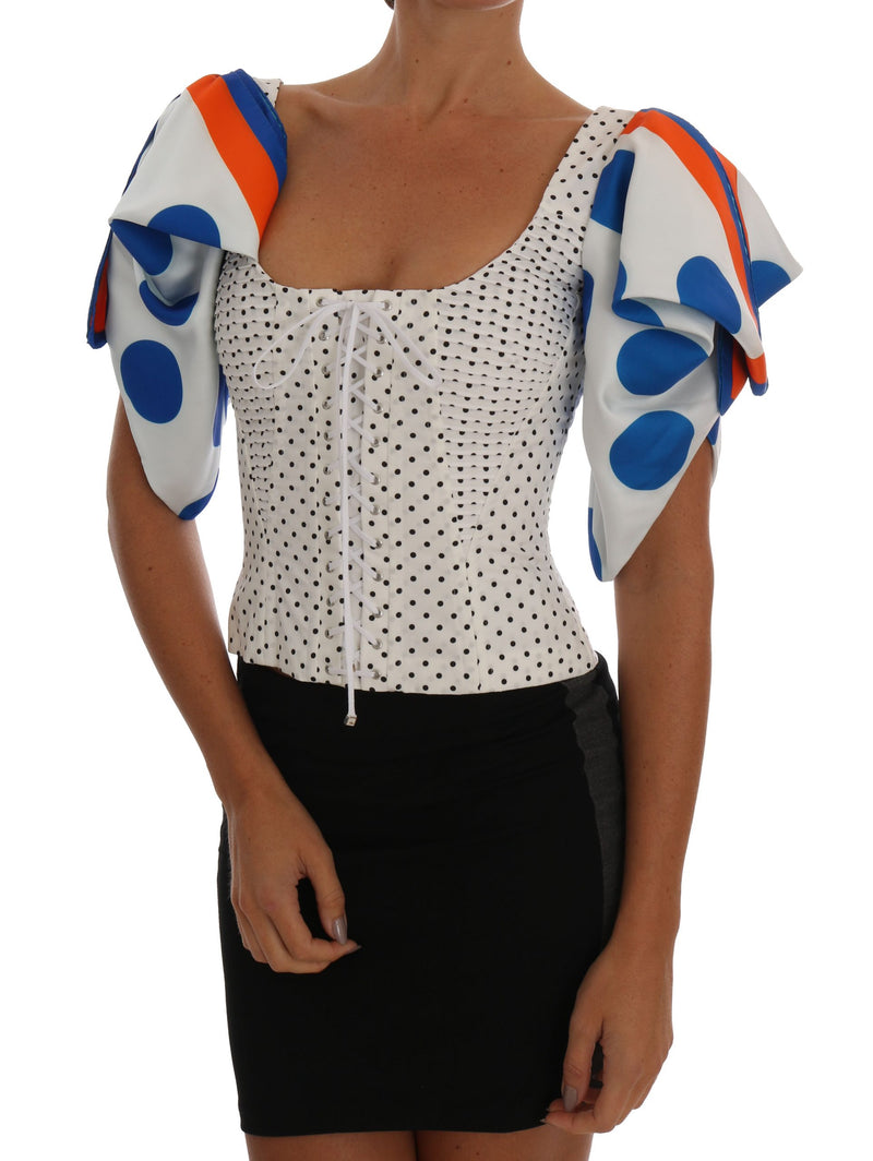 Elegantes Polka Dot Bustier Top