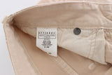 Jeans in forma slim cotone beige cotone