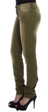 Jeans in forma di cotone in forma verde