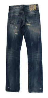 Jeans de mezclilla azul elegante FLARE FAT