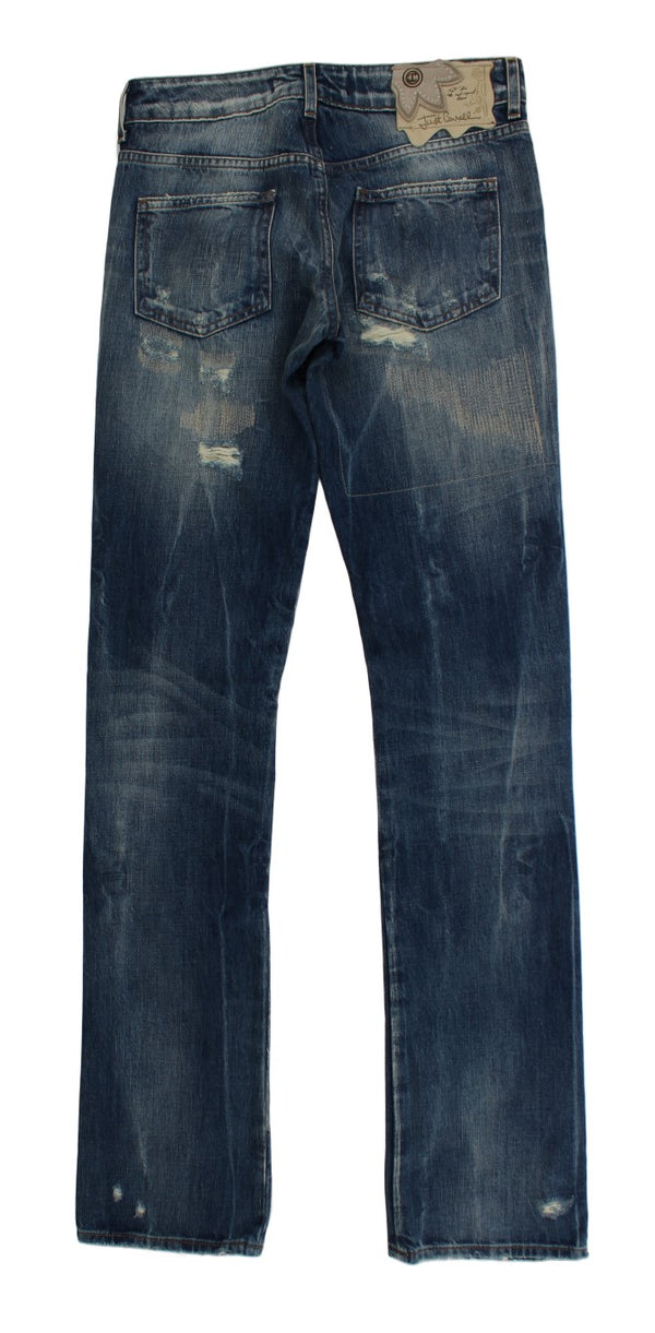 Jeans de mezclilla azul elegante FLARE FAT