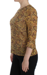 Blusa de seda con estampado de mosaico siciliano