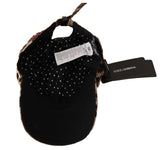 Elegante gorra de béisbol de leopardo de lentejuelas