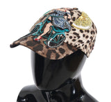 Elegante gorra de béisbol de leopardo de lentejuelas