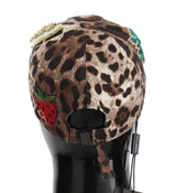 Elegante gorra de béisbol de leopardo de lentejuelas