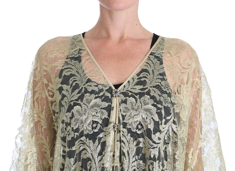 Golden Floral Lace Kaftan Sundition