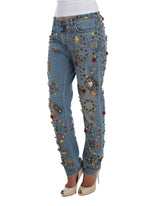 Enchanted Sicile cristal coeur Boyfriend Jeans