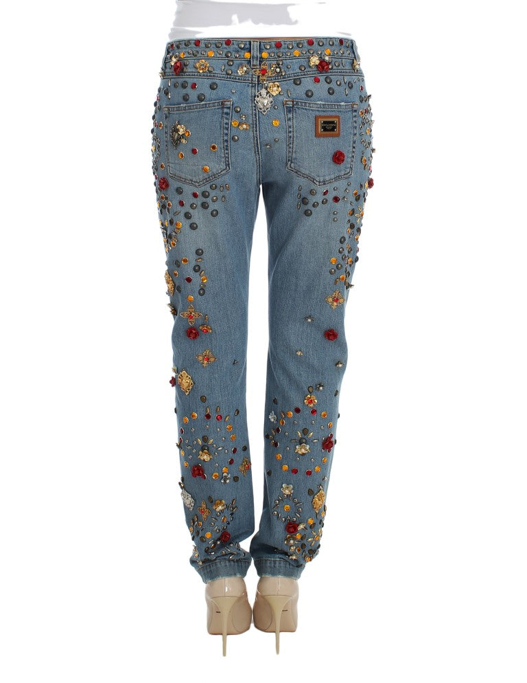 Enchanted Sicile cristal coeur Boyfriend Jeans