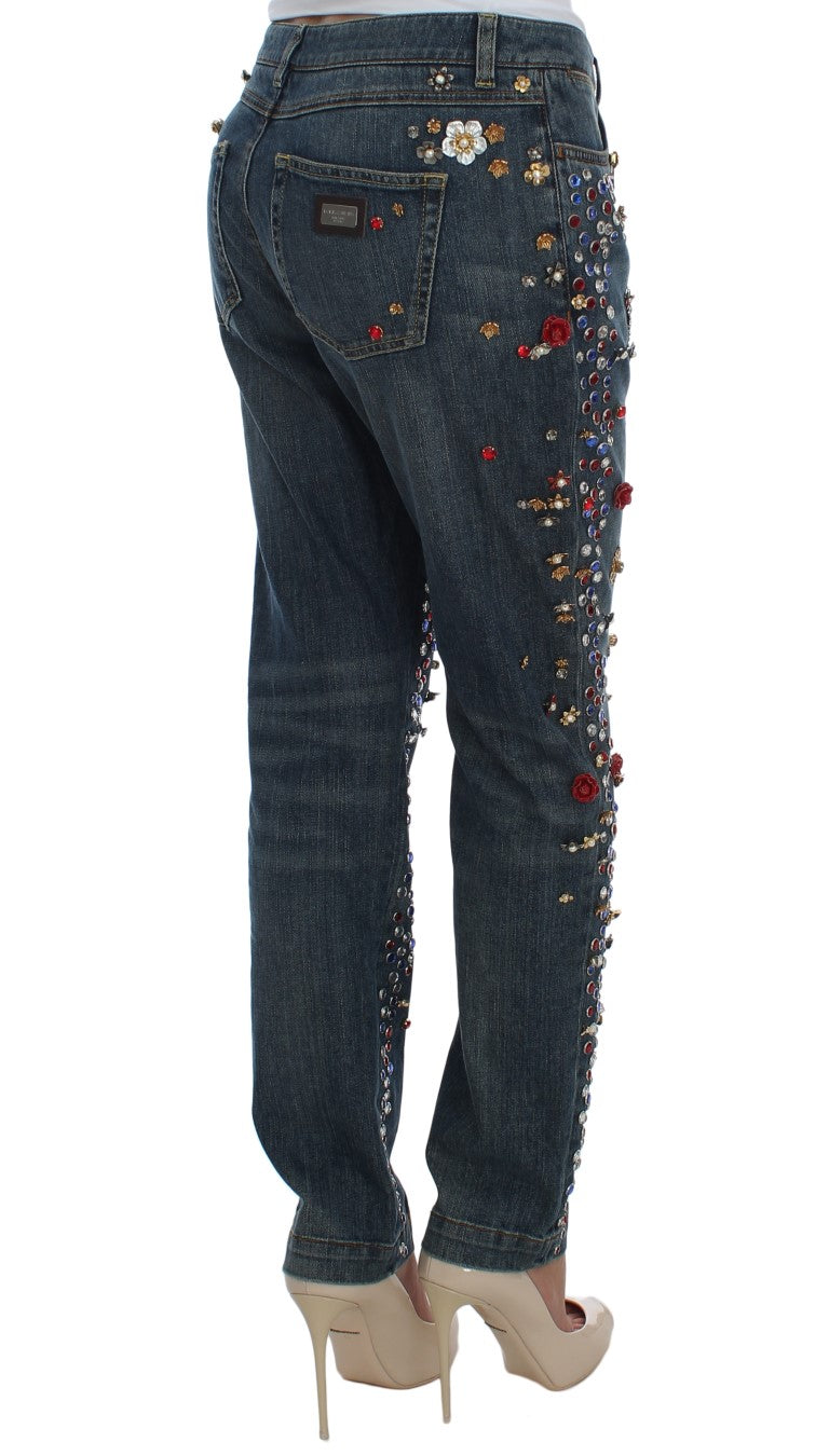 Enchanted Sicile cristal coeur Boyfriend Jeans