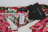 Πολύχρωμα Floral Silk Capri παντελόνι