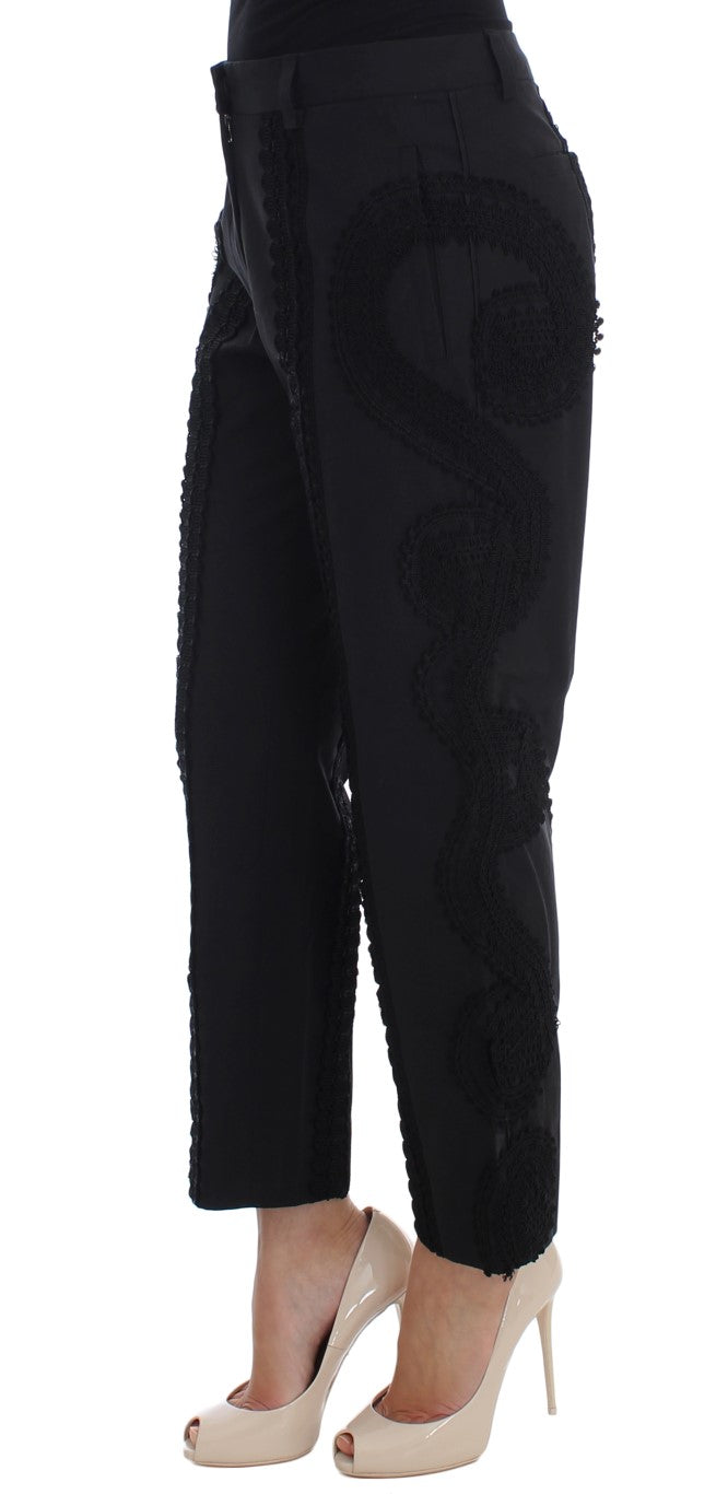 Pantalon élégant Black Torero Capri