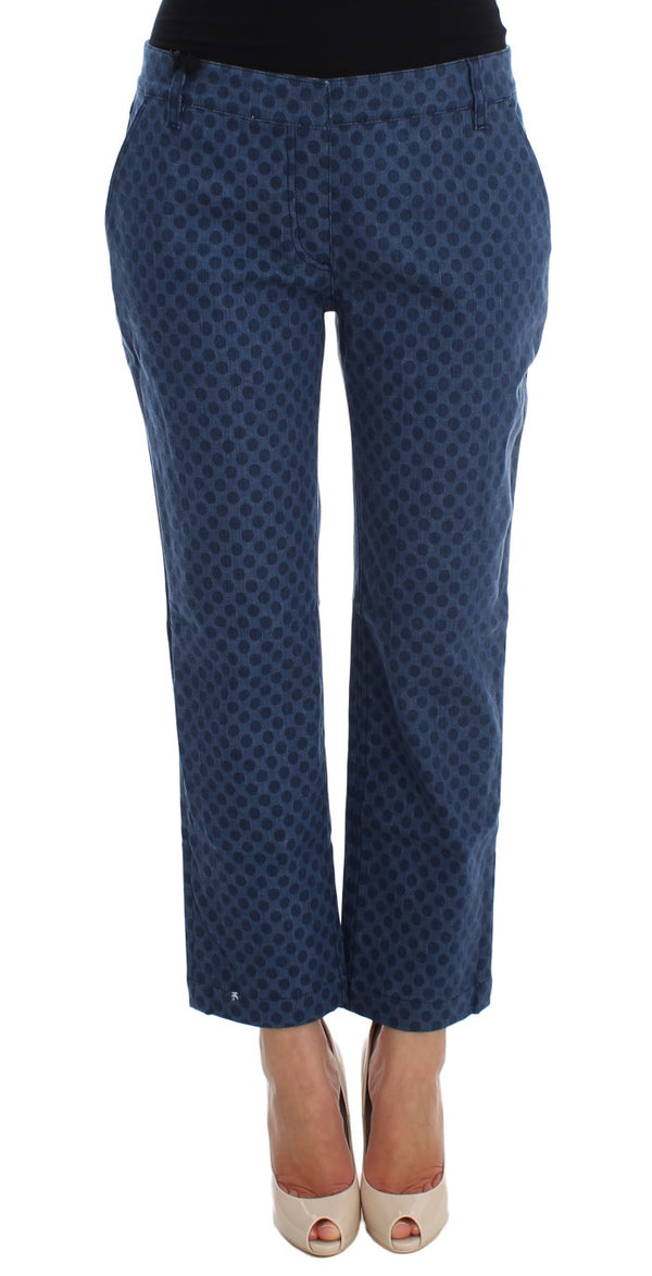 Polka gepunktete Capri Stretch Jeans