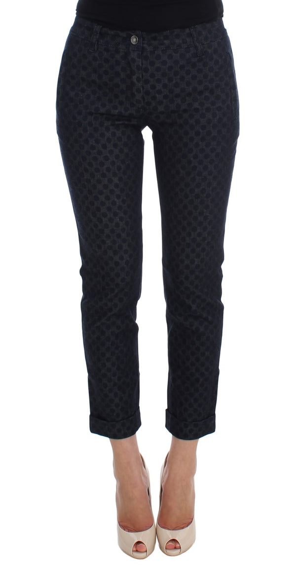 Chic Polka gepunktete Capris -Jeans