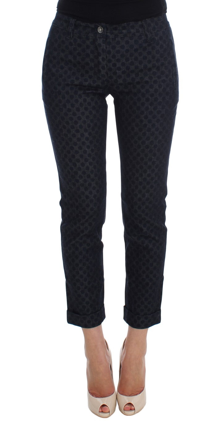 Jeans Capris tratteggiati a pois chic