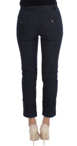 Chic jeans capris de lunares de polka