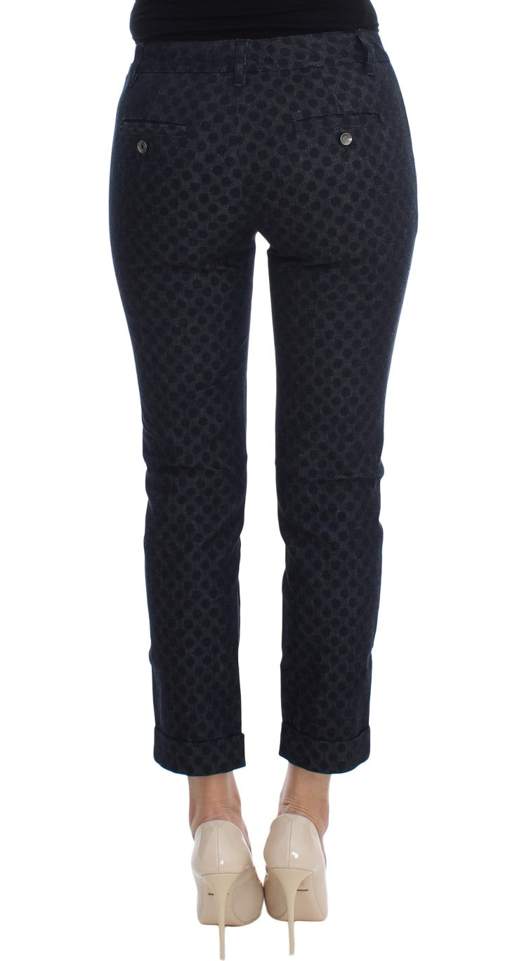 Jeans Capris tratteggiati a pois chic