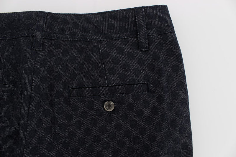 Jeans Capris tratteggiati a pois chic