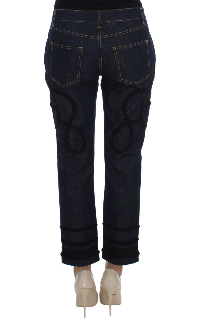 Jeans capri bordados para un estilo elegante