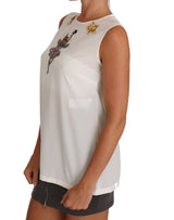 Blusa de seda con cristal encantada