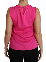 Eleganter rosa Seidenfamilien -Tanktop -Hemd