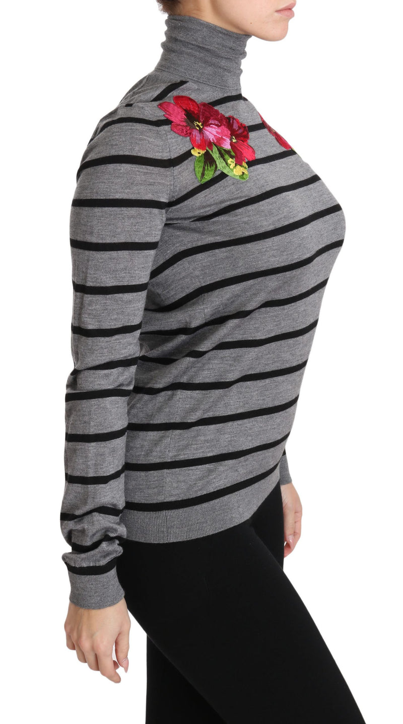 Eleganter gestickter Kaschmir-Silk-Pullover