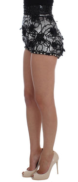 Sequined High Weist Designer Mini Shorts