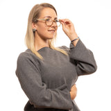 Braune Frauen optische Rahmen