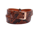 Chic Snakeskin Leder und goldenes Armband