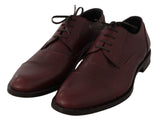 Elegante Bordeaux -Leder -Kleiderschuhe