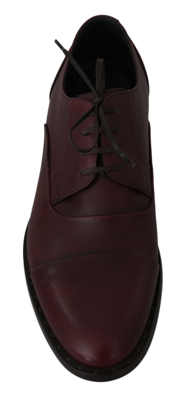 Elegante Bordeaux -Leder -Kleiderschuhe