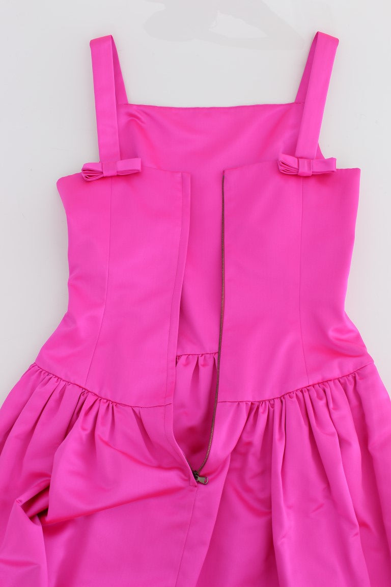 Robe de gaine rose élégante en soie pleine longueur