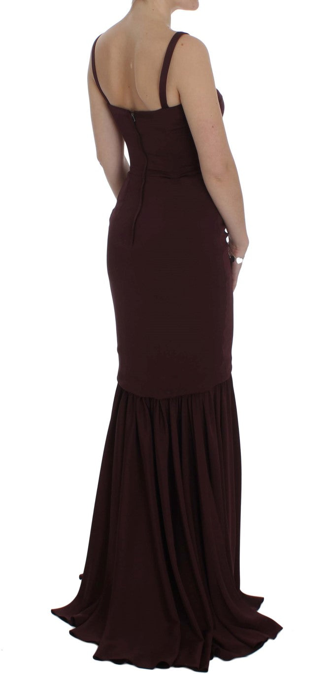 Elegantes Bordeaux -Scheidekleid