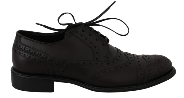 Elegante Bordeaux Wingtip Derby Dressschuhe