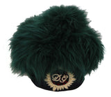 Elegant Emerald Cashmere Cloche Cap